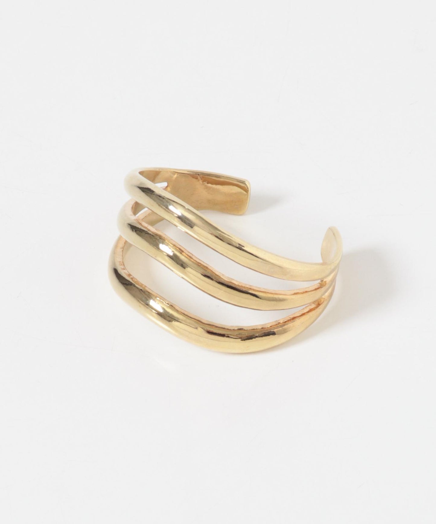 波浪線寬版金屬手鐲