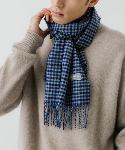 格紋羊絨圍巾