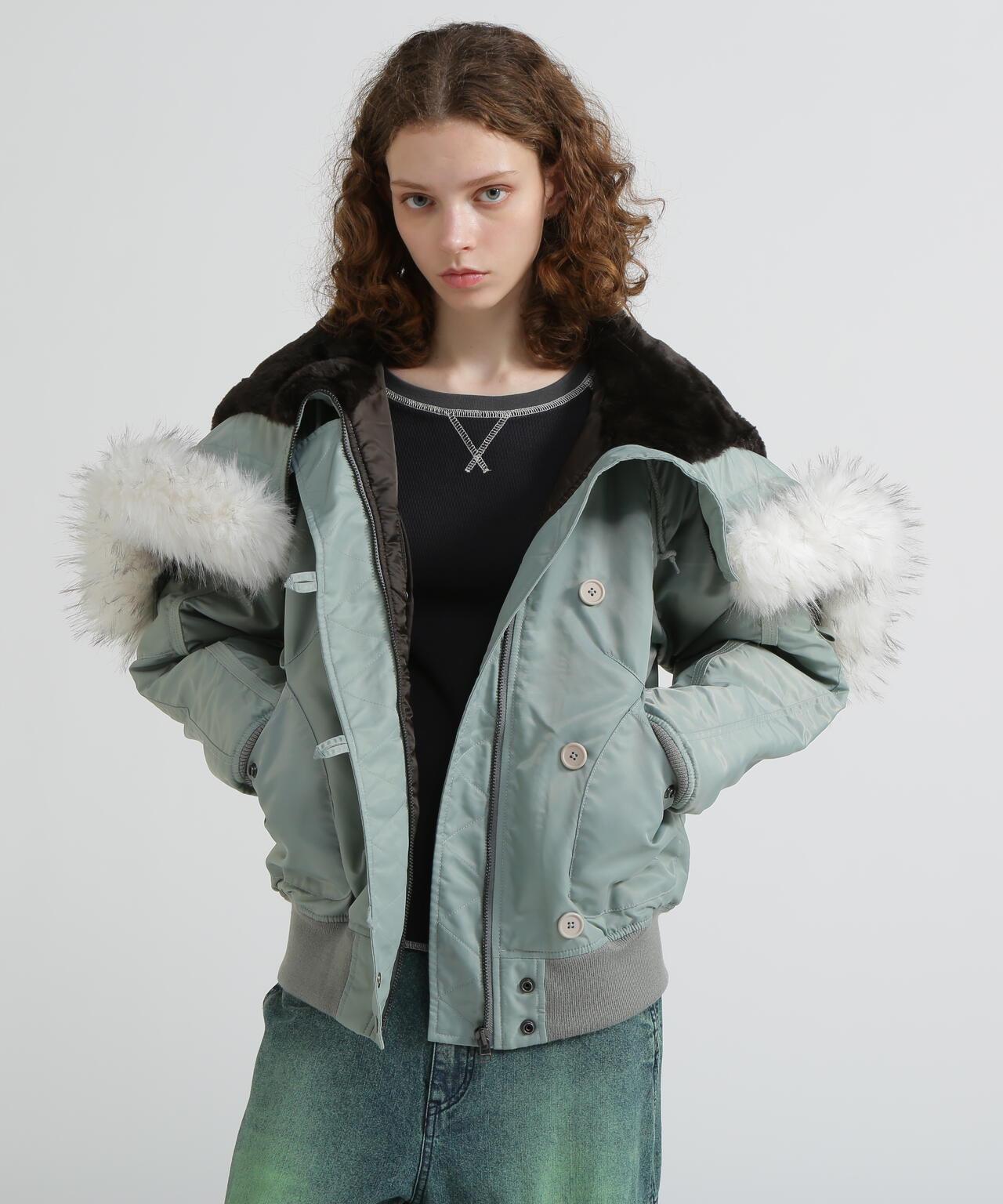 《直営店限定》TAPE褶皺N-2B夾克