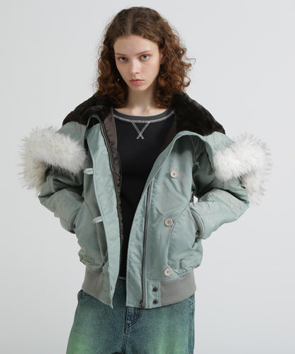 《直営店限定》TAPE褶皺N-2B夾克