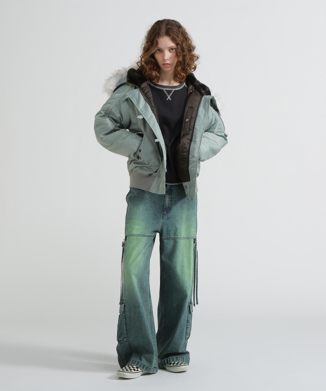 《直営店限定》TAPE褶皺N-2B夾克