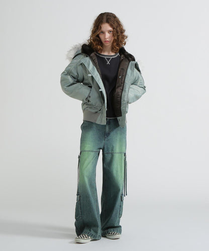 《直営店限定》TAPE褶皺N-2B夾克