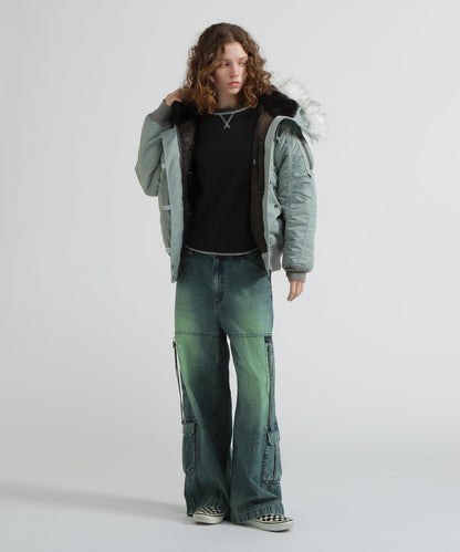 《直営店限定》TAPE褶皺N-2B夾克