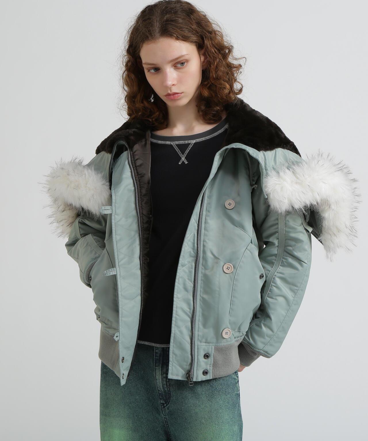 《直営店限定》TAPE褶皺N-2B夾克