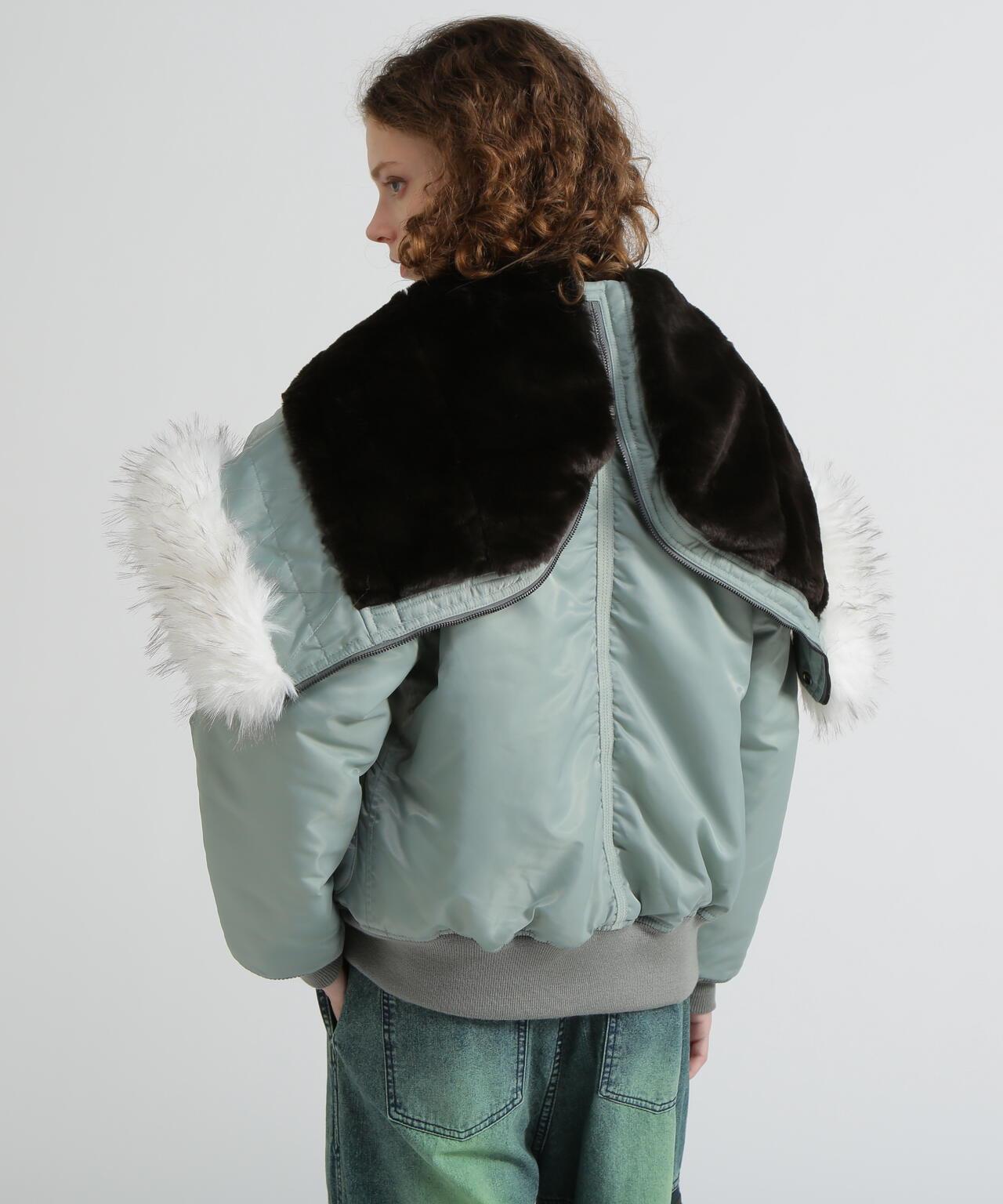 《直営店限定》TAPE褶皺N-2B夾克