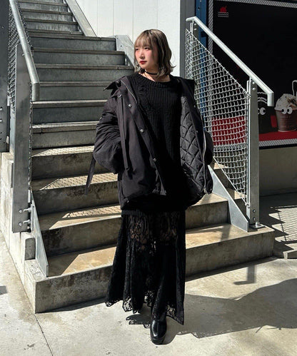 【Mavie..7】抽褶加棉短夾克