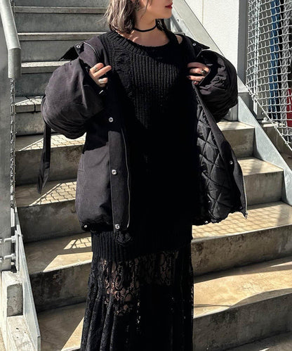 【Mavie..7】抽褶加棉短夾克