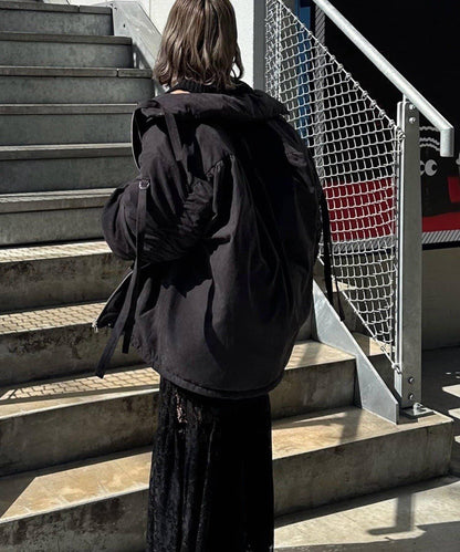 【Mavie..7】抽褶加棉短夾克