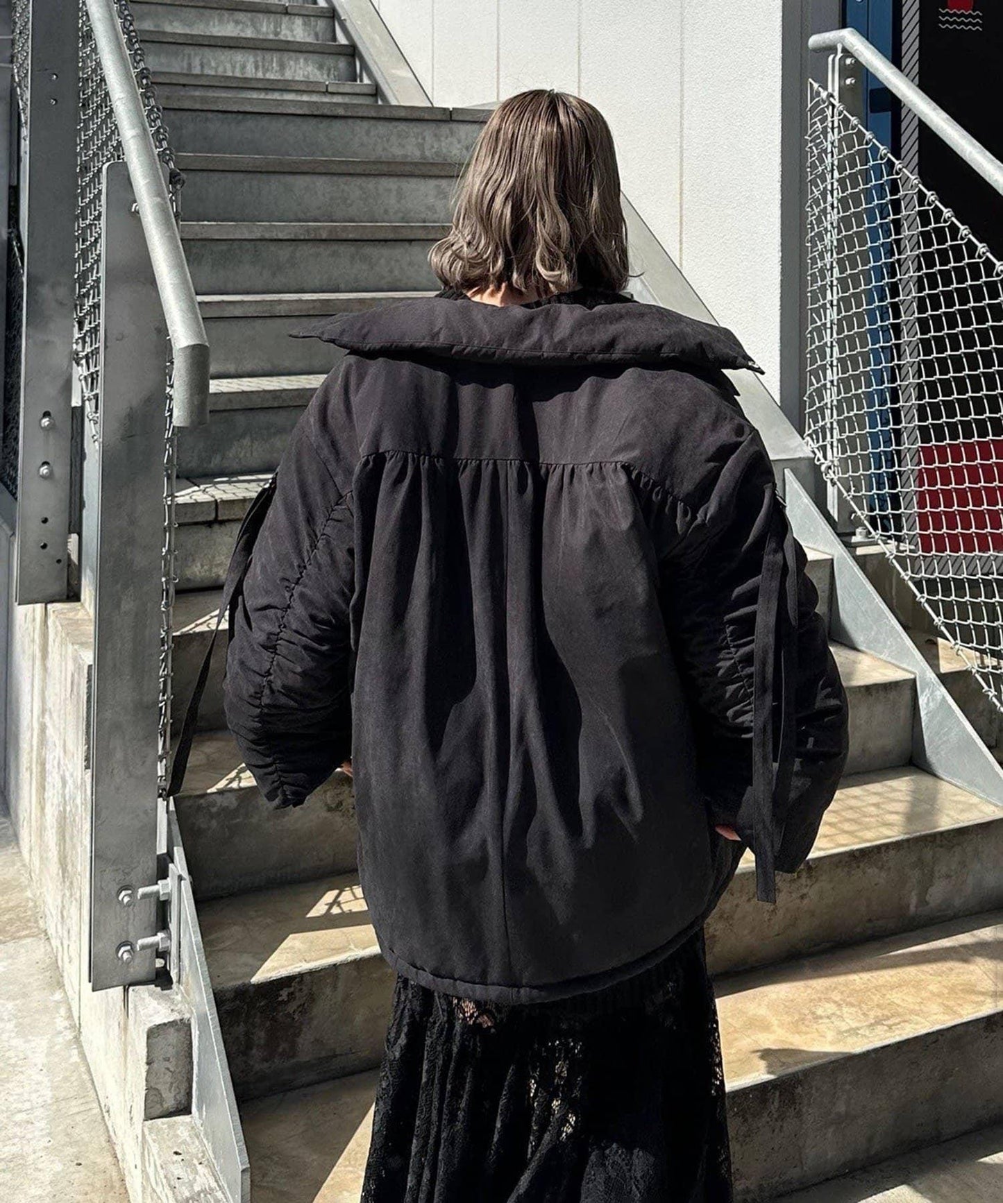 【Mavie..7】抽褶加棉短夾克