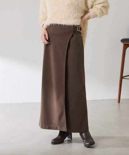 【可調節腰圍】側邊腰帶修身半身裙