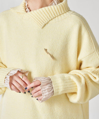 【PAPILLONNER/パピヨネ】流線造型胸針