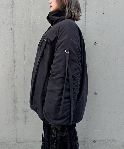 【Mavie..7】抽褶加棉短夾克