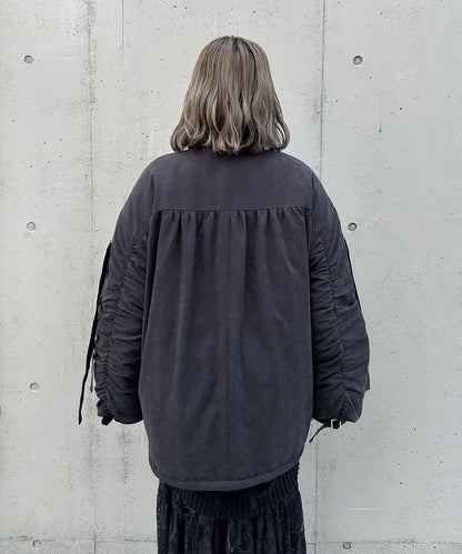 【Mavie..7】抽褶加棉短夾克