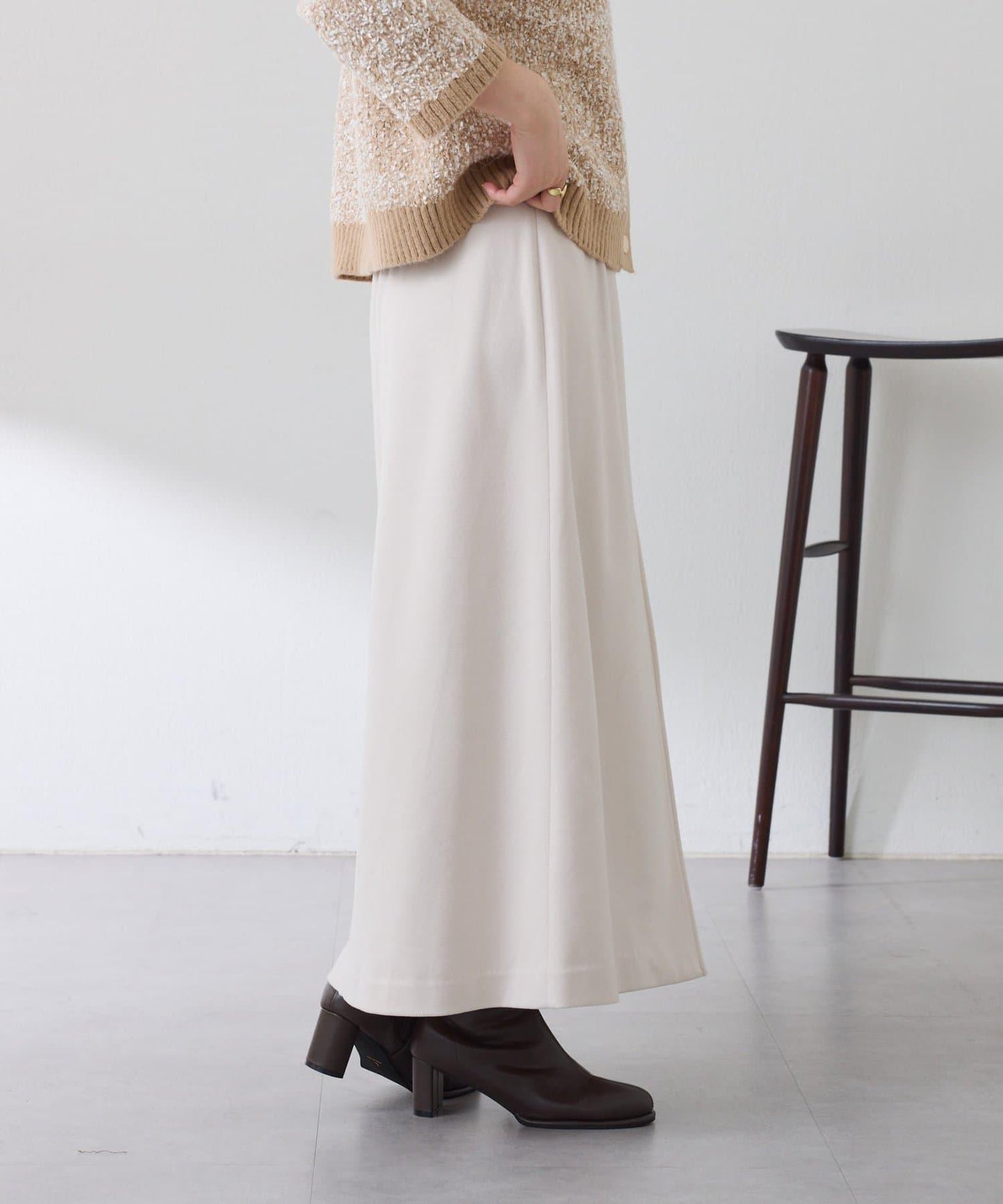 【可調節腰圍】側邊腰帶修身半身裙