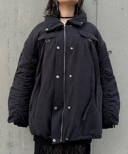 【Mavie..7】抽褶加棉短夾克