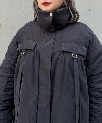 【Mavie..7】抽褶加棉短夾克