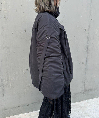 【Mavie..7】抽褶加棉短夾克