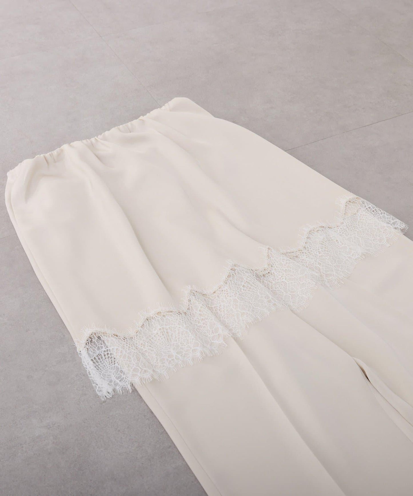 【套裝商品】緞面蕾絲疊穿長褲/疊穿