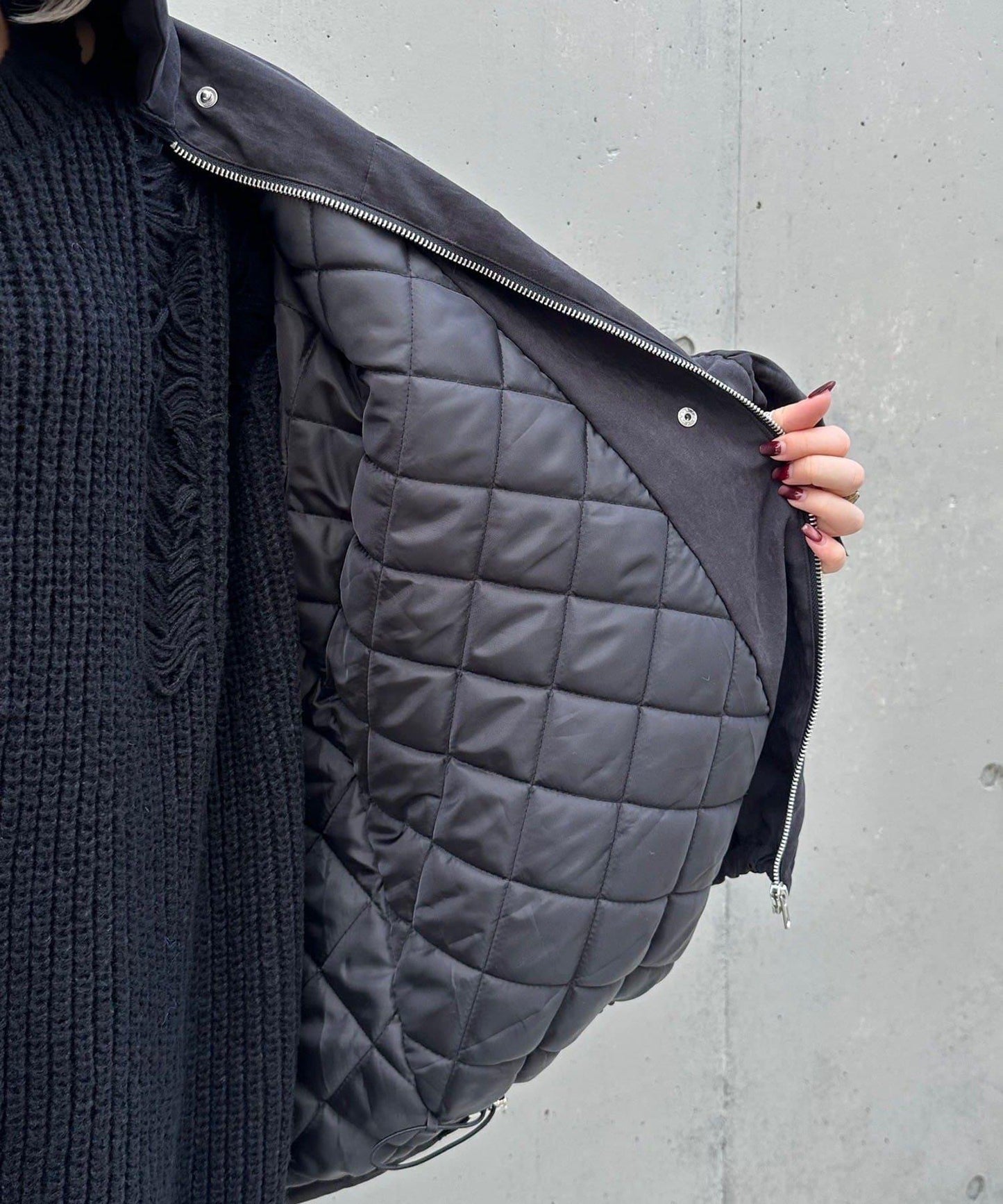 【Mavie..7】抽褶加棉短夾克