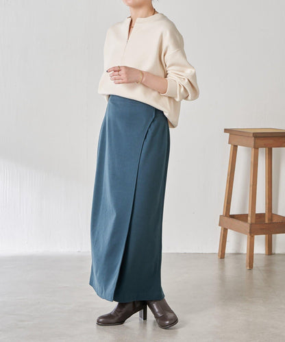 【可調節腰圍】側邊腰帶修身半身裙