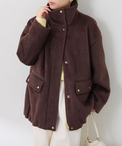 毛邊立領大衣
