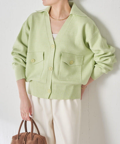 【領口可拆卸】開領針織開衫