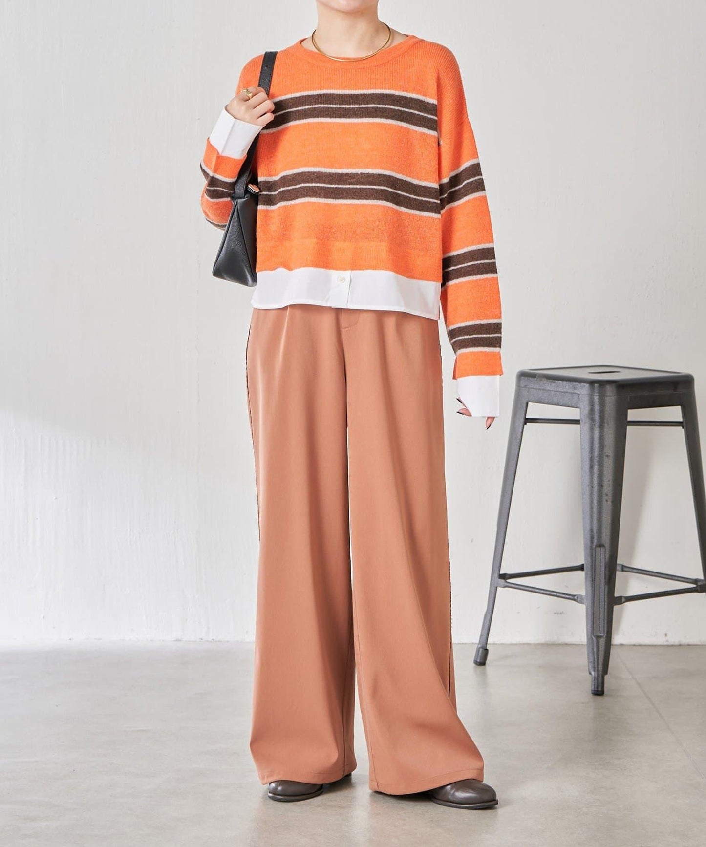 【美腿效果◎】側邊天鵝絨抽繩收口褲