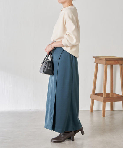 【可調節腰圍】側邊腰帶修身半身裙