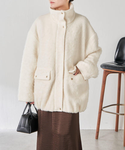 毛邊立領大衣