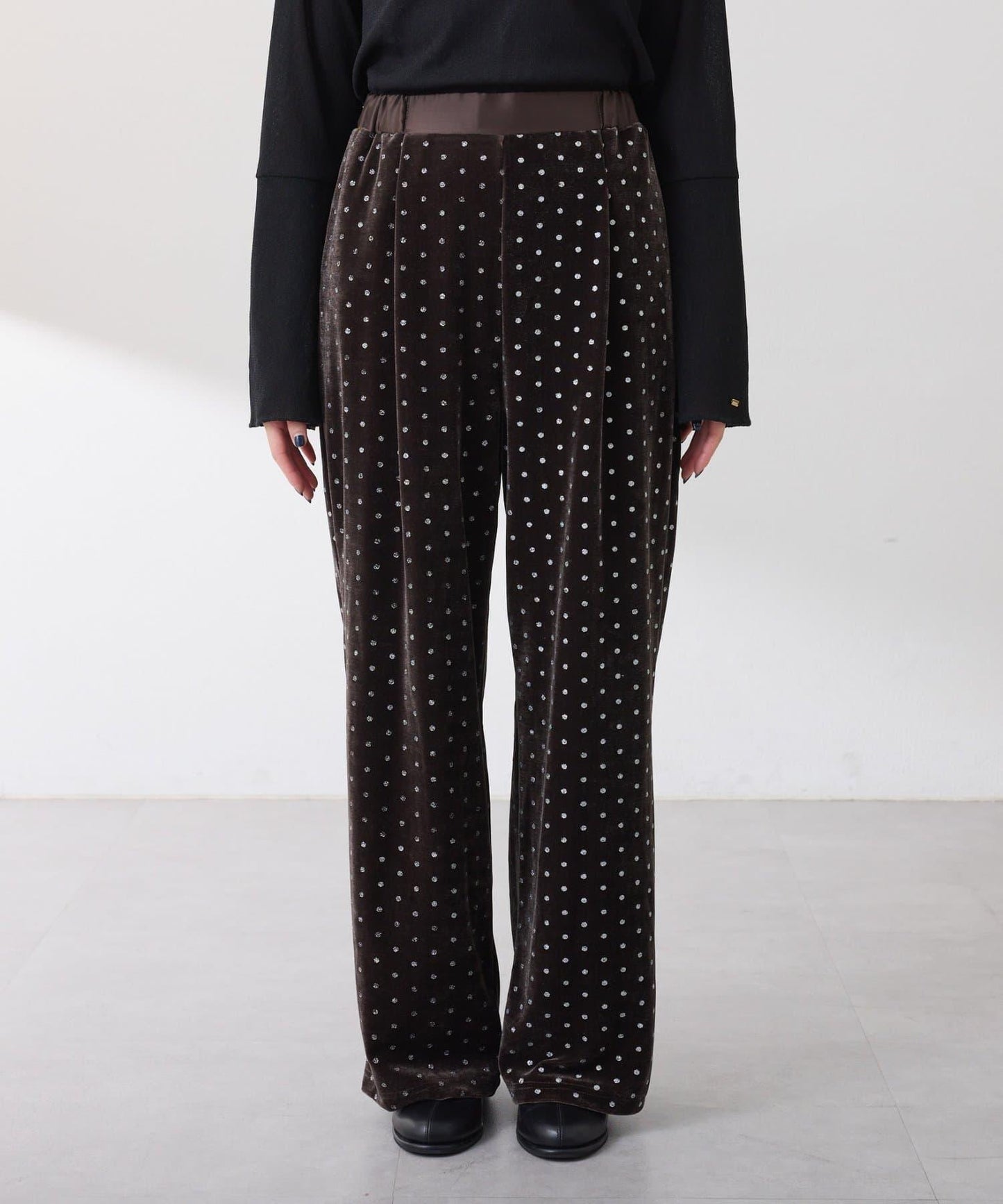 亮片波點天鵝絨吊帶套裝