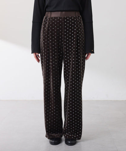 亮片波點天鵝絨吊帶套裝