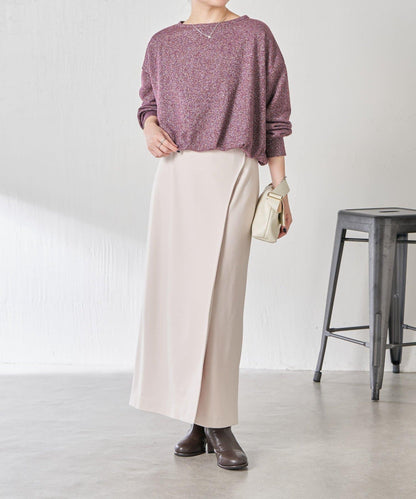 下襬氣球袖亮絲衛衣