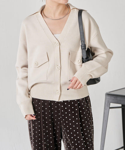 【領口可拆卸】開領針織開衫