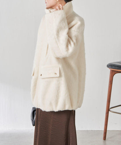毛邊立領大衣