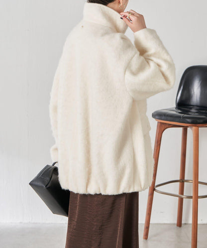 毛邊立領大衣