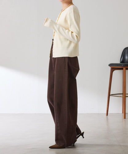 【前後兩穿】條紋紐扣修身開衫