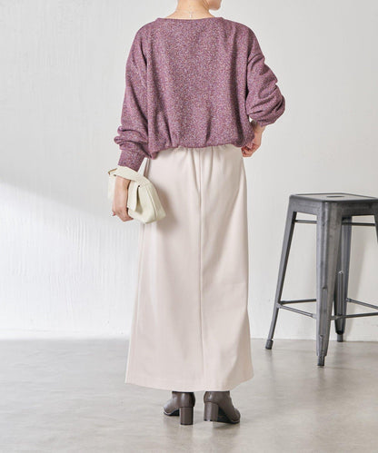 下襬氣球袖亮絲衛衣