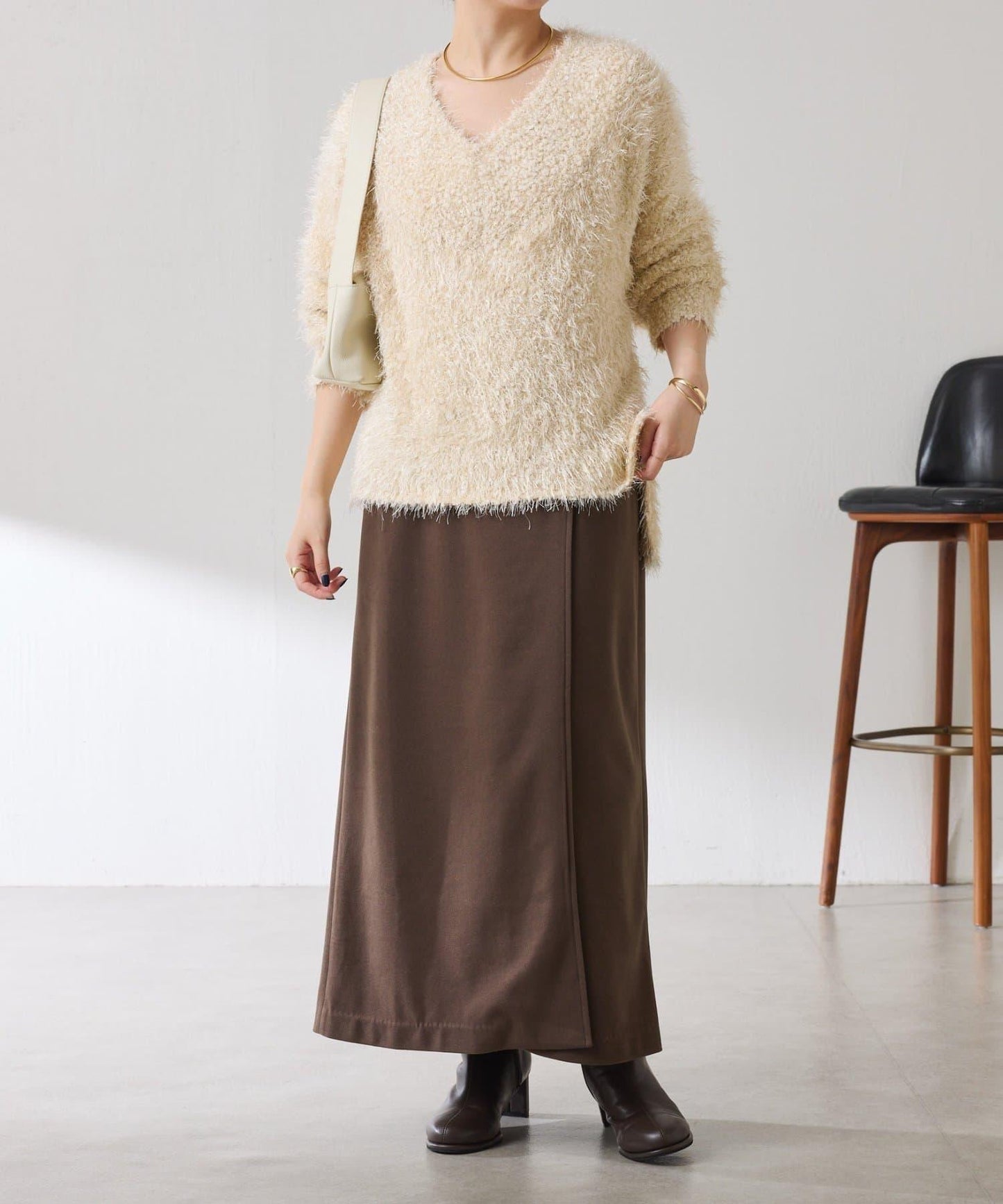 【可調節腰圍】側邊腰帶修身半身裙