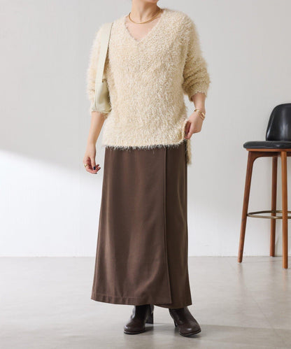 【可調節腰圍】側邊腰帶修身半身裙