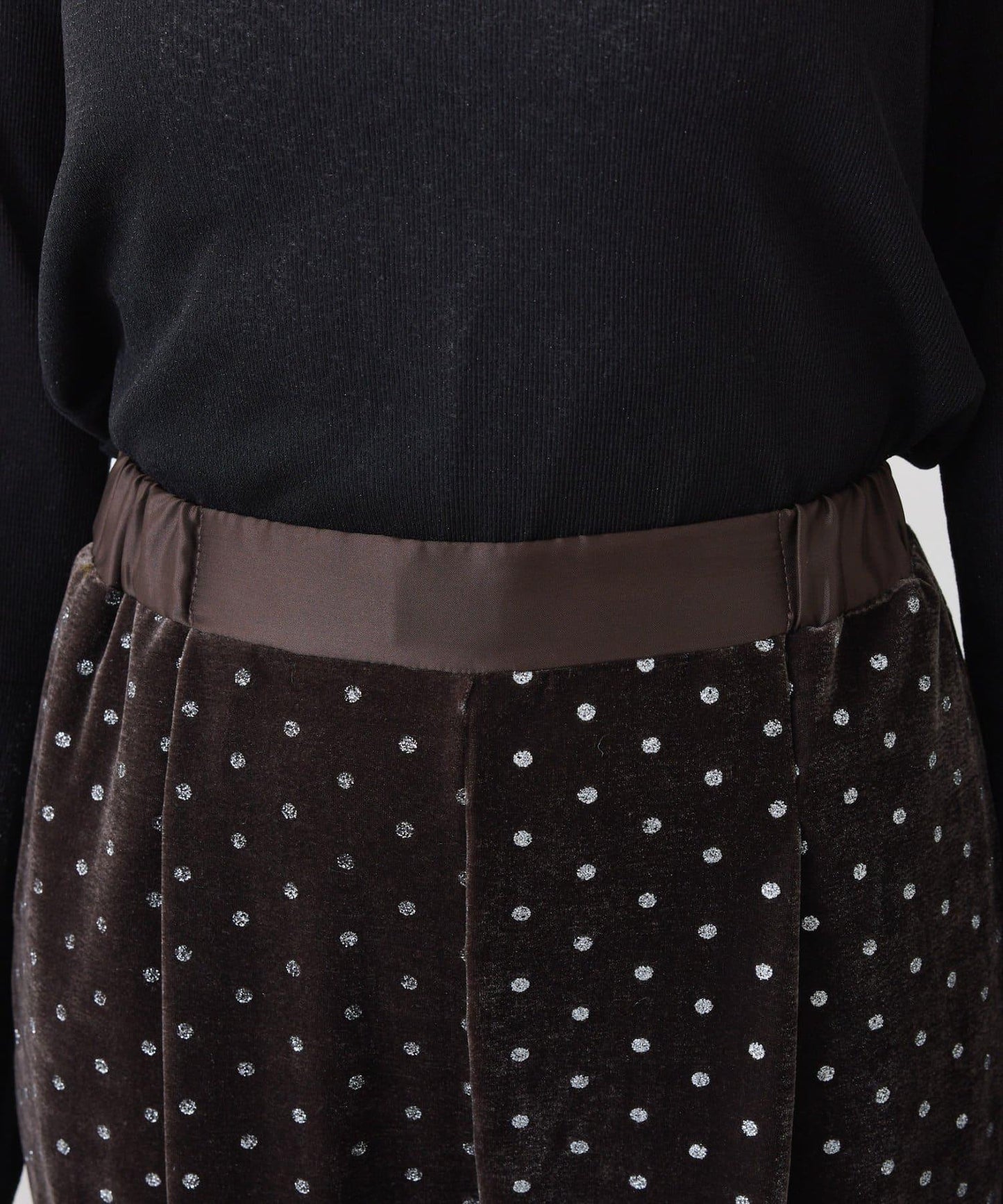 亮片波點天鵝絨吊帶套裝