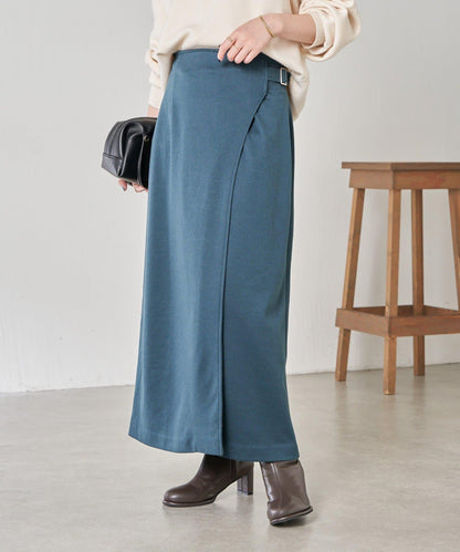 【可調節腰圍】側邊腰帶修身半身裙