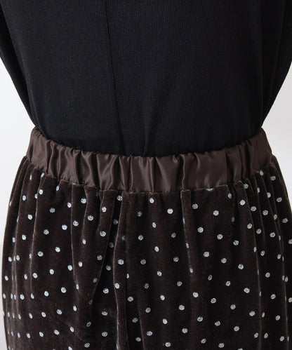 亮片波點天鵝絨吊帶套裝