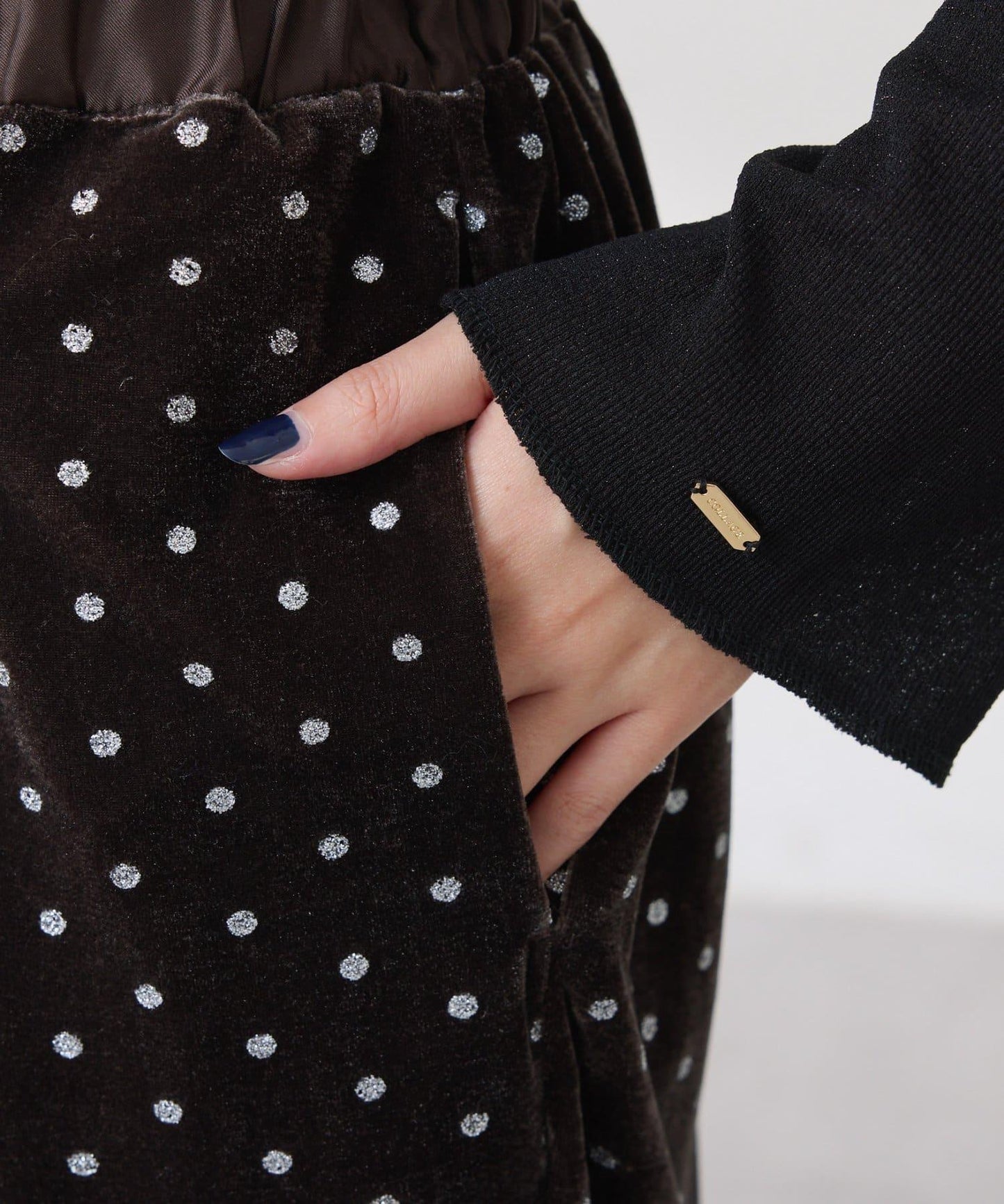 亮片波點天鵝絨吊帶套裝