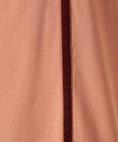 【美腿效果◎】側邊天鵝絨抽繩收口褲