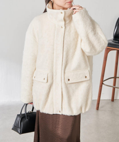 毛邊立領大衣