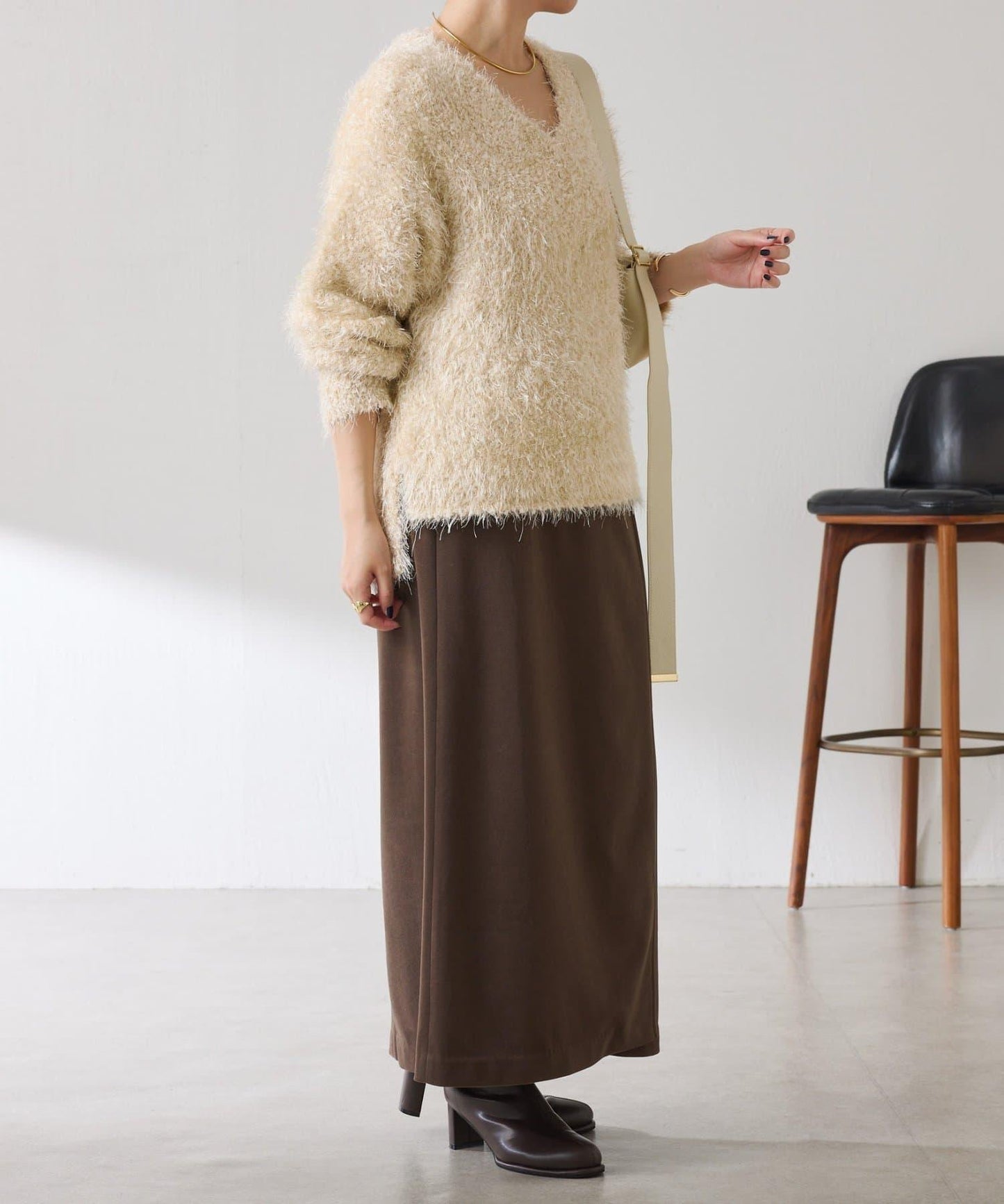 【可調節腰圍】側邊腰帶修身半身裙