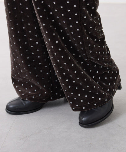 亮片波點天鵝絨吊帶套裝