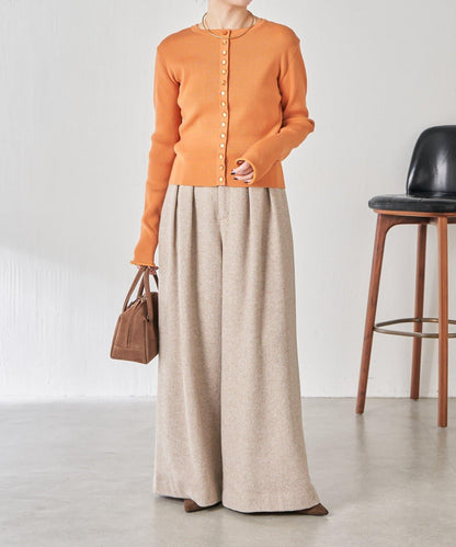 【前後兩穿】條紋紐扣修身開衫