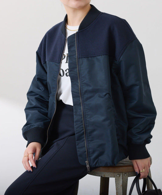 拼接MA-1飛行夾克