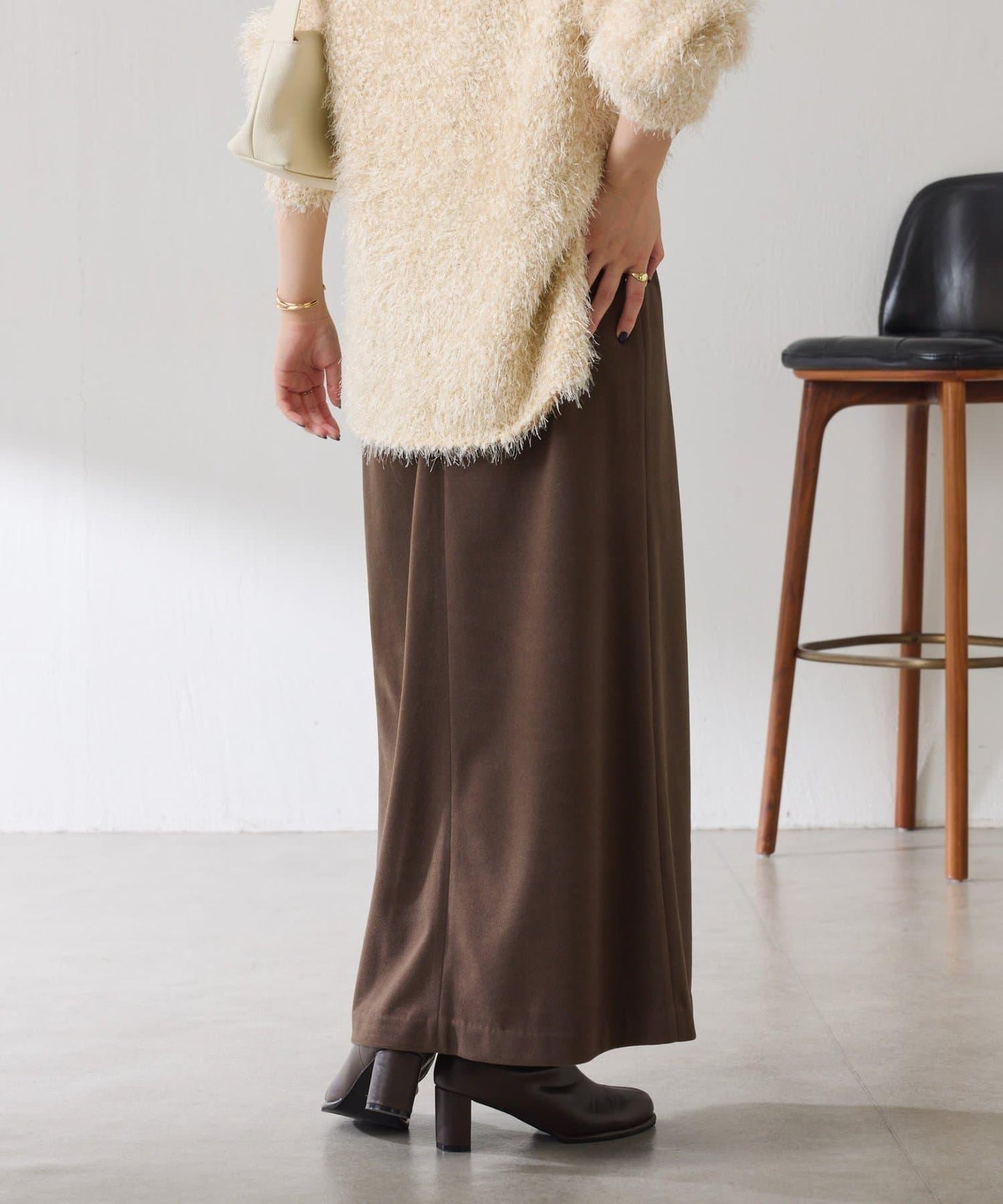 【可調節腰圍】側邊腰帶修身半身裙